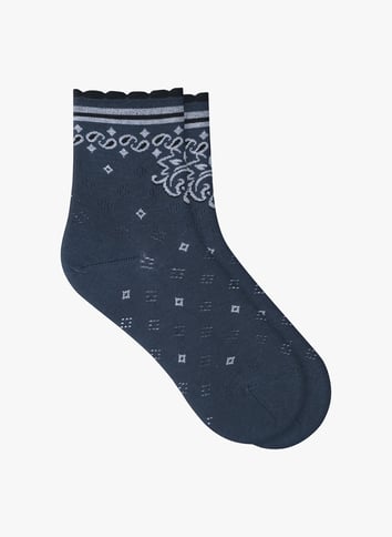 Sokken met print - katoenblend BLEUFORET Blauw
